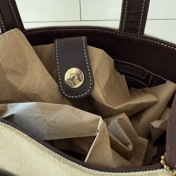 Vintage Coach Canvas with Mahogany leather Shoulder Bag - Picture 8 of 10